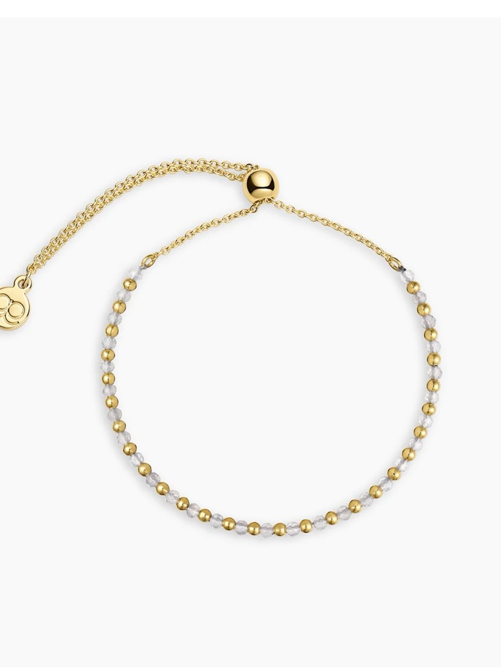 Gorjana Power Brooks Gemstone Labradorite Adjustable Bracelet, 18K gold plated